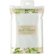 Wholesale - WHITE QUICK DRY MICROFIBER HAIR TURBAN C/P 72, UPC: 769898958151